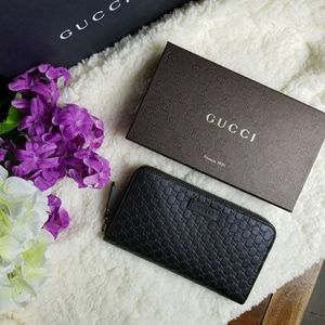 NWT Gucci Wallet Dark Brown Microguccissima Leathe